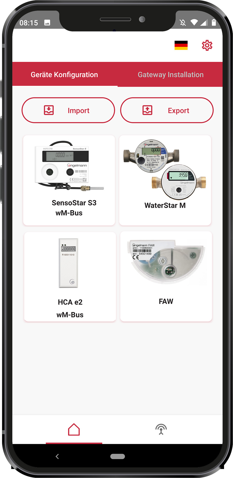 Aplicación de configuración (CAPP)